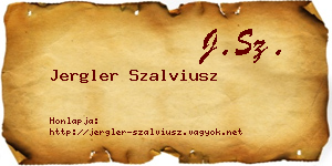 Jergler Szalviusz névjegykártya
