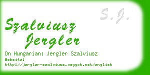 szalviusz jergler business card